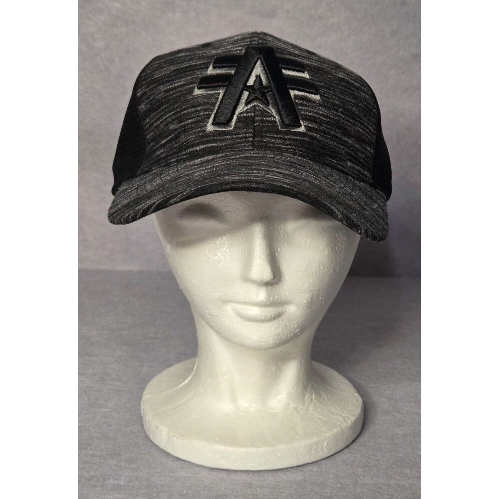 AMERICAN FIGHTER Black Heather Mesh Trucker Hat  Snapback Cap Adjustable NWT